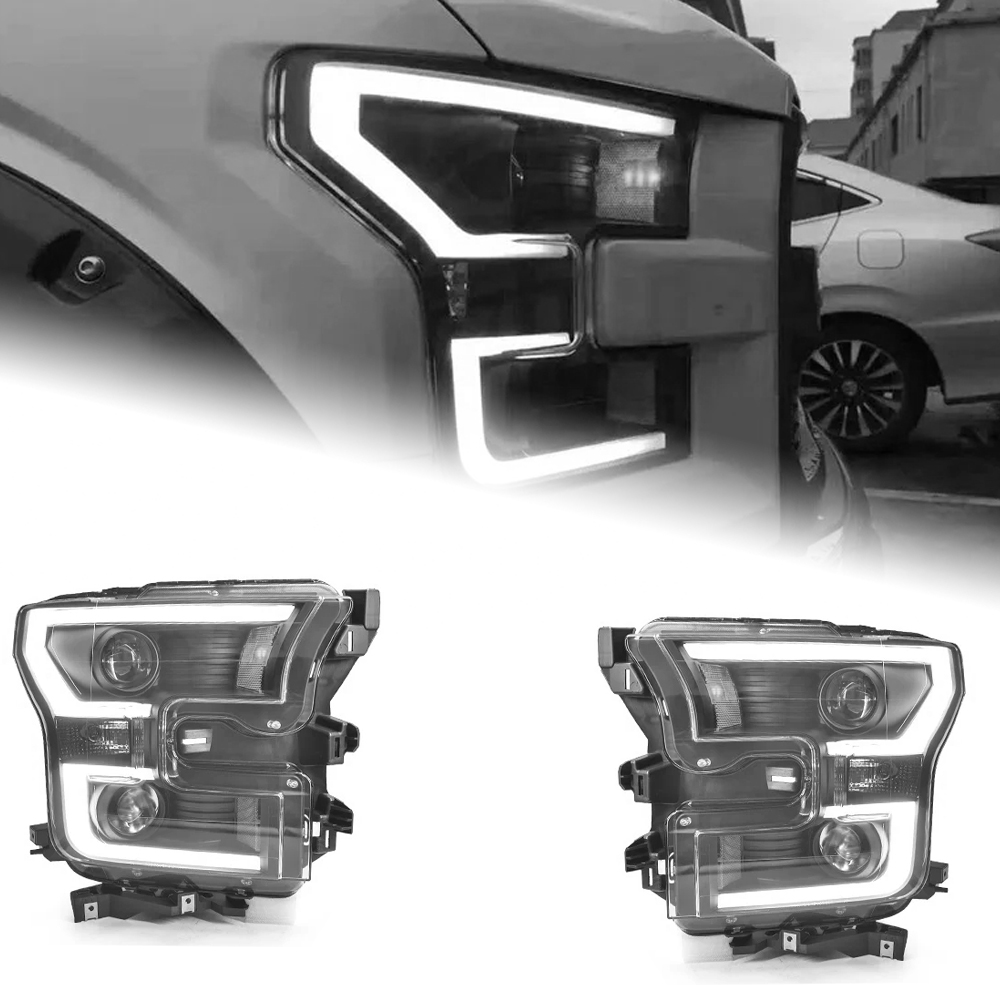 AKD Car Lights for Ford Raptor Tremor F150 2015-2019 F-150 Pick-up LED Auto Headlight Upgrade Bicofal Lens Signal Lamp Accessories