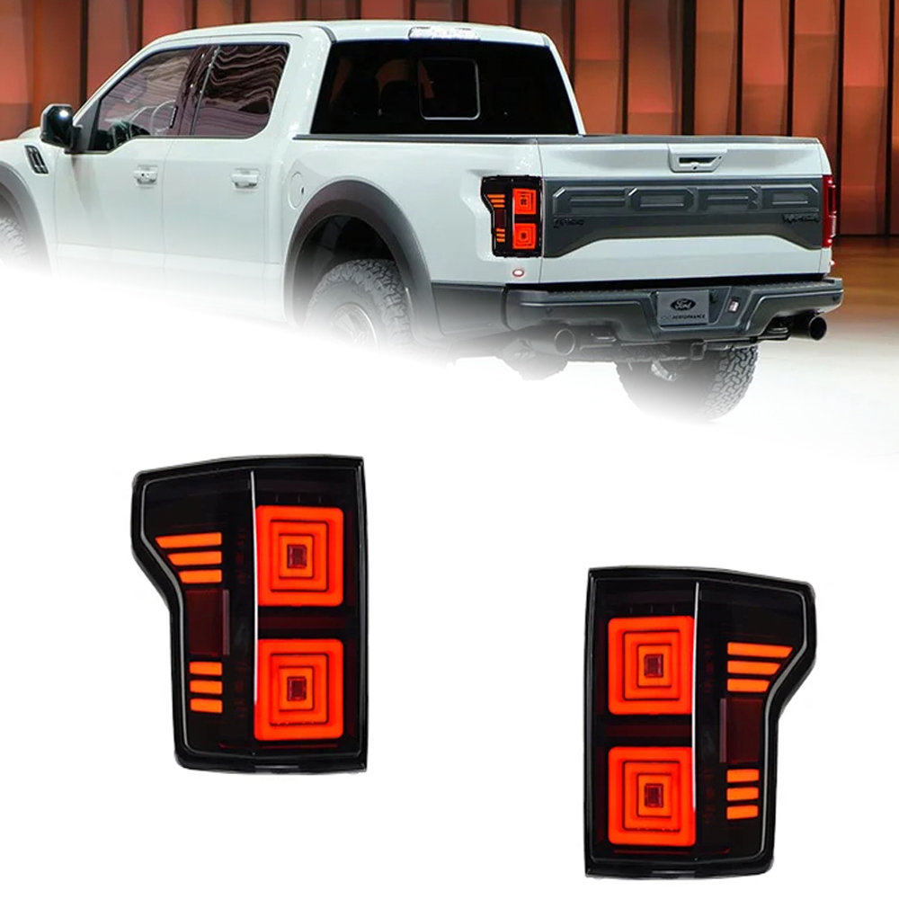 AKD Car Lights For Ford Raptor F150 Tremor 2015-2020 F-150 Pick Up LED Auto Taillight Assembly Start Animation Brightness Accessories Kit