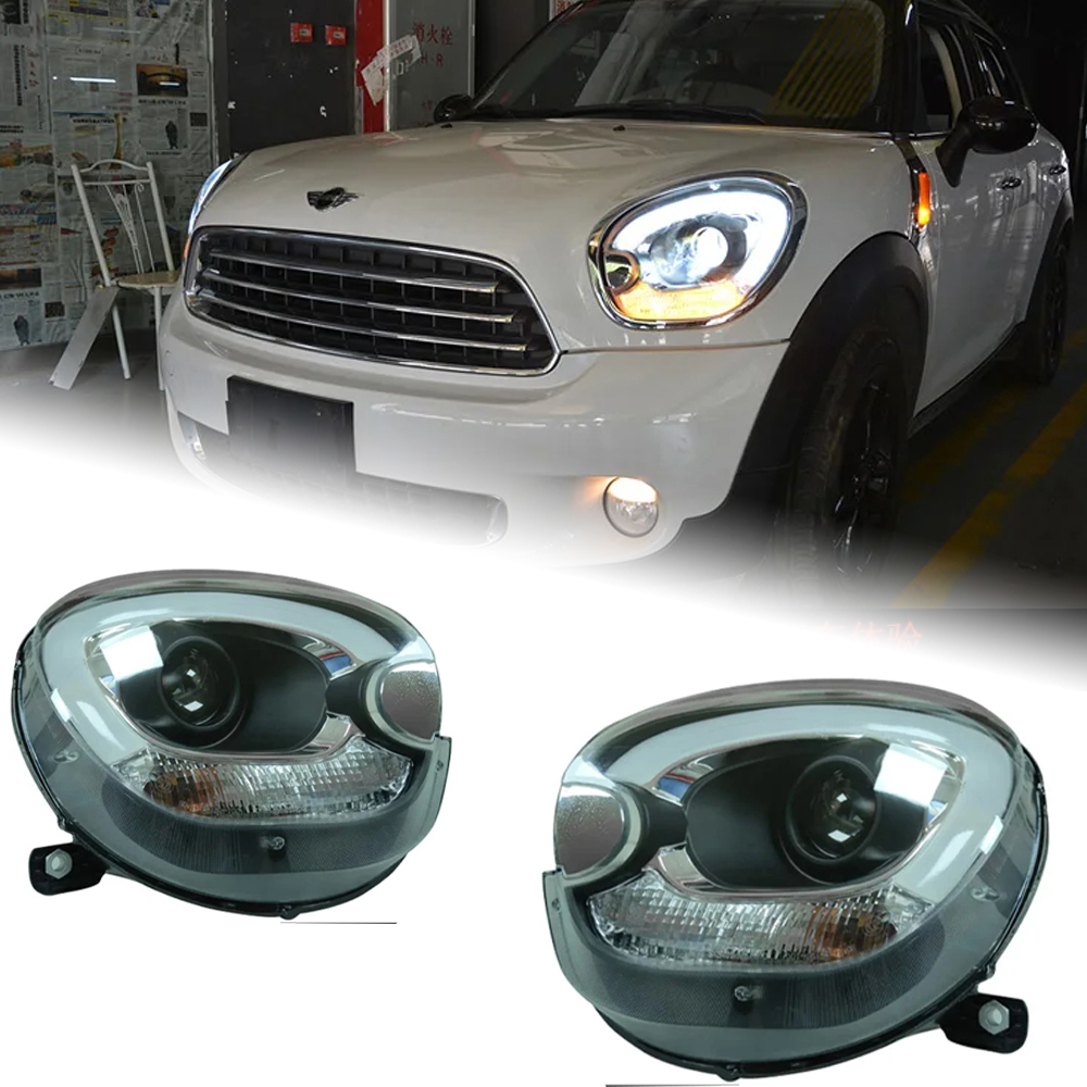 AKD Head Lamp for MINI R60 LED Headlight 2007-2016 Headlights Countryman R60 DRL Turn Signal High Beam Angel Eye Projector Lens