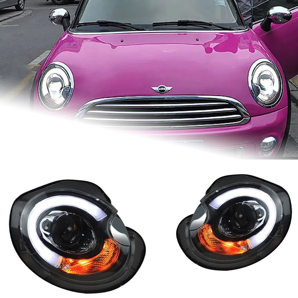 AKD Car Styling Head Lamp for MINI R55 R56 Headlights 2007-2013 Cooper LED Headlight R57 R58 DRL Bi Xenon Hid Beam Accessories