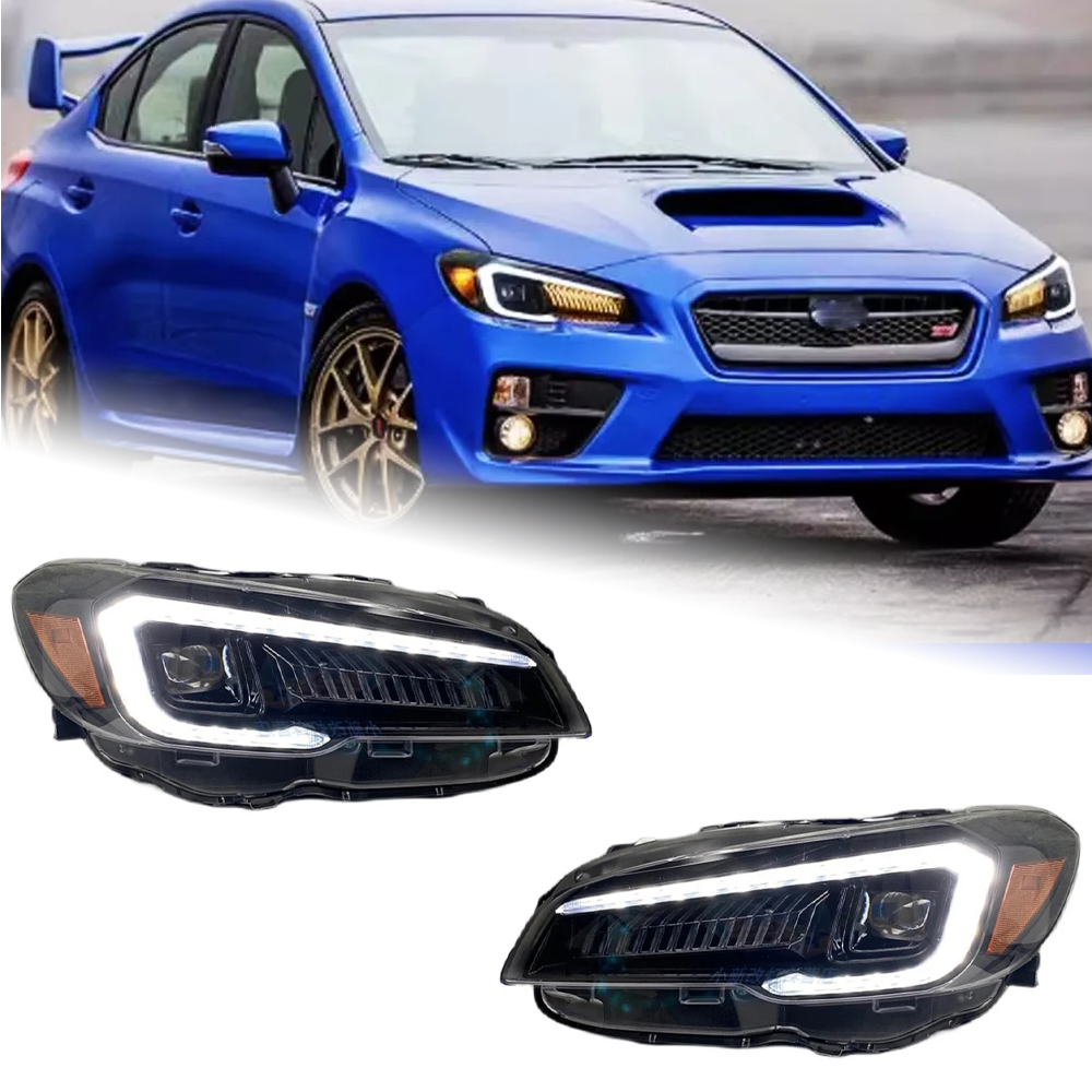 AKD Car Lights For Subaru WRX 2015-2021 STI LED Headlights DRL Fog Lamp Dunamic Turn Signal Angel Eyes Projector Lens Accessories Upgrade