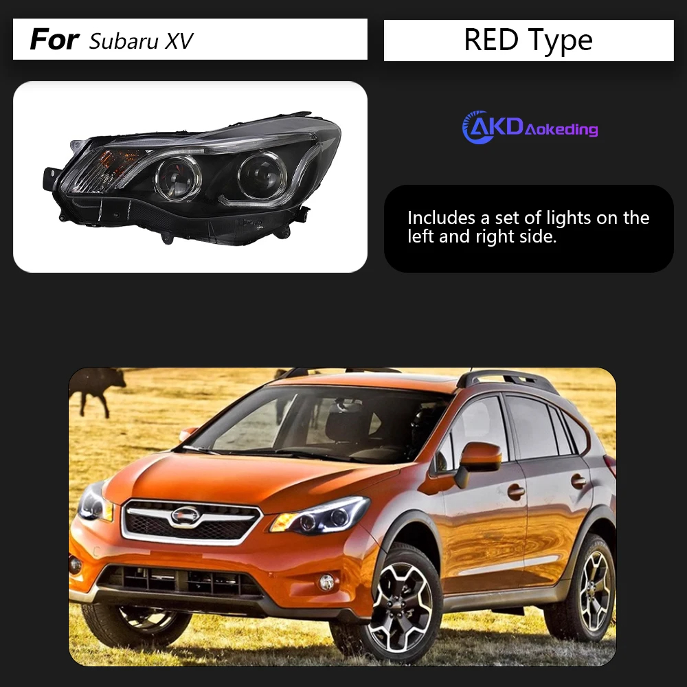 AKD Car Lights For Subaru XV 2011-2017 Impreza LED Modification Headlights DRL Dynamic Turn Signal Angel Eyes Lens Lamp Accessories Upgrade