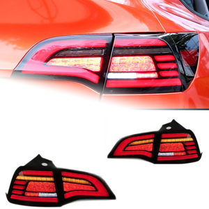 AKD Car Lights For Tesla Model 3 2017-2022 Model Y LED Auto Taillights Assembly Upgrade Hawkeye Design Signal Lamp Tool Accessories