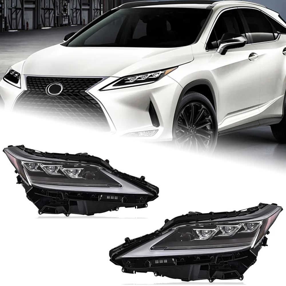 AKD Head Lamp for Lexus RX300 LED Headlight 2020-2022 Headlights RX450 RX200T DRL Turn Signal High Beam Angel Eye Projector Lens