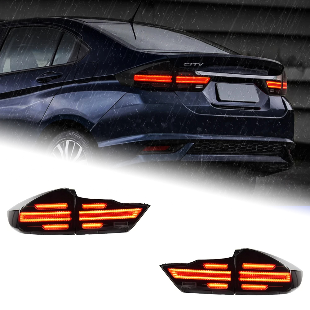 AKD Car Accessories For Honda City 2015-2019 LED Auot Taillight Upgrade Rear Light Start Up Animation Dynamic Turn Signal Lamp Tool