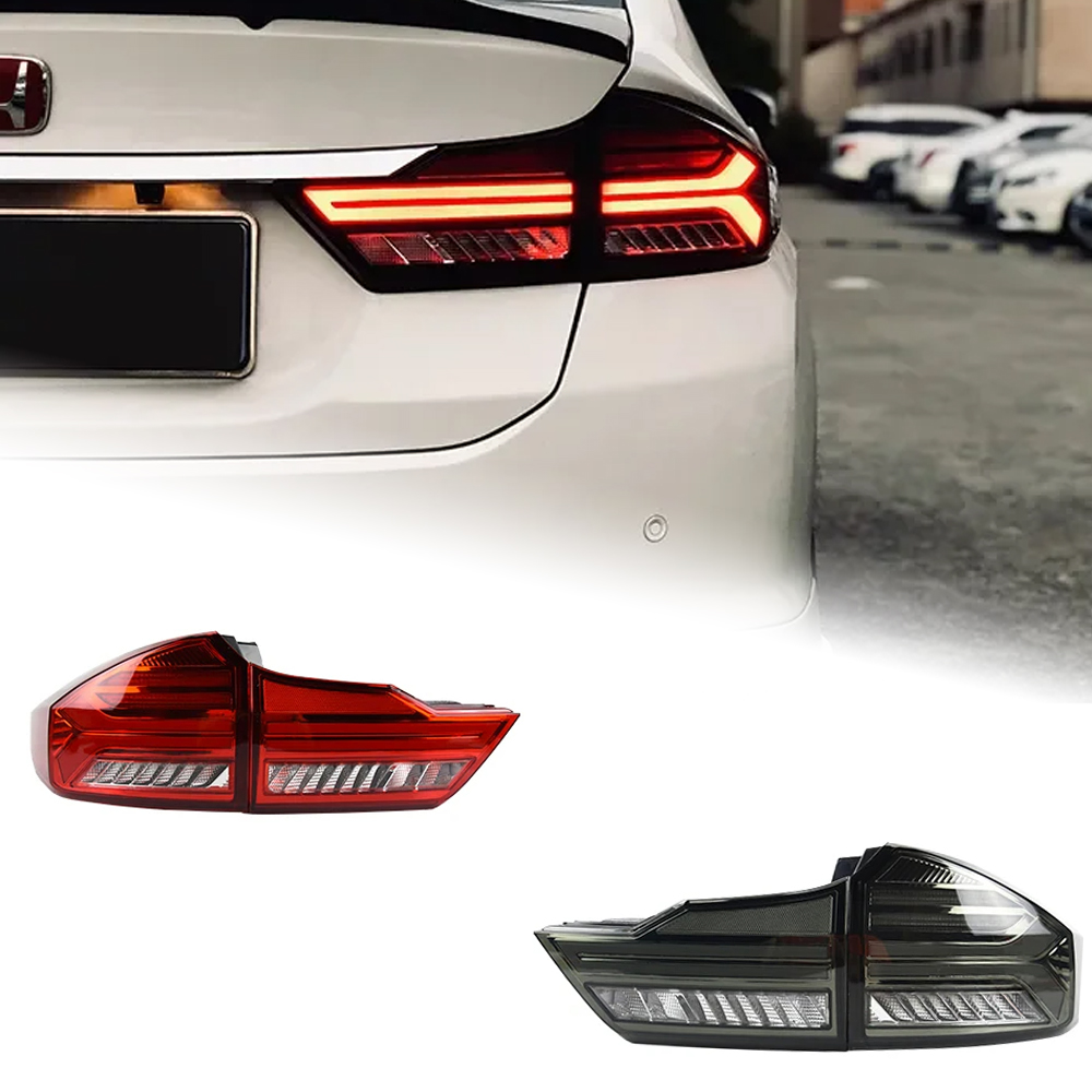 AKD Car Styling for Honda City Tail Light 2015-2019 City LED Tail Lamp LED DRL Dynamic Signal Brake Reverse auto Accessories