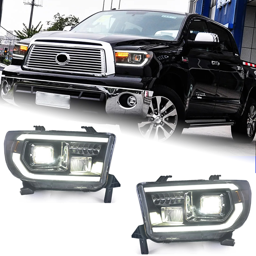 AKD Head Lamp for Toyota Tundra LED Headlight 2007-2013 Headlights Tundra DRL Turn Signal High Beam Angel Eye Projector Lens