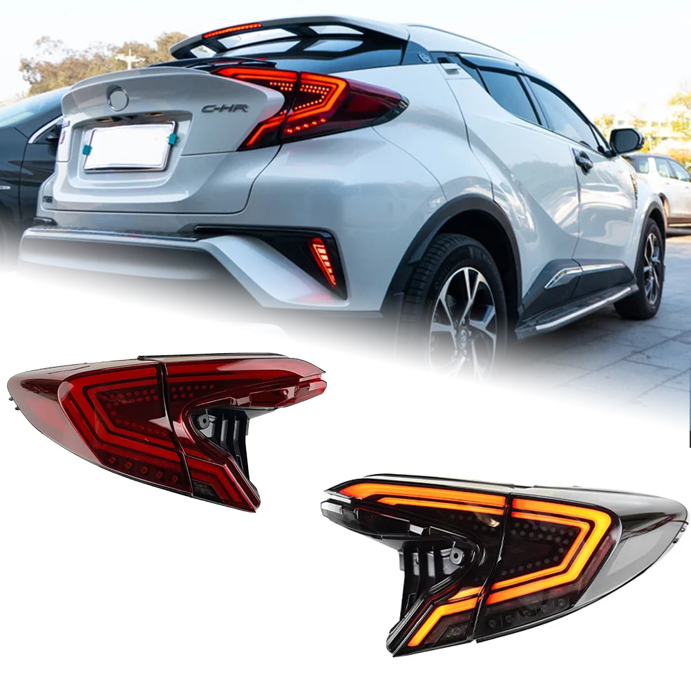 AKD Car Styling Tail Lamp for Toyota C-HR Tail Lights 2018-2021 CHR LED Rear Lamp DRL Dynamic Signal Brake auto Accessories