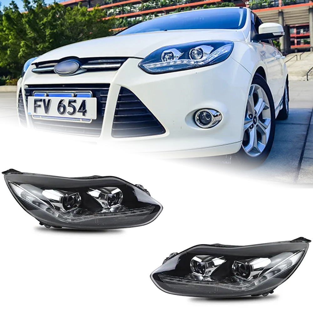 AKD Car Styling for Ford Focus Headlights 2012-2014 Focus LED DRL D2H Hid Option Head Lamp Angel Eye Bi Xenon Beam Accessories