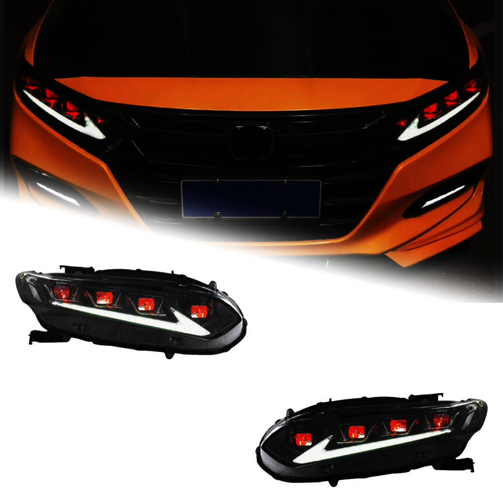 AKD Car Lights for Honda Accord X G10 2018-2022 LED Auto Headlights Assembly Upgrade Dynamic Evil Eyes Design Signal Lamp Tool Accessories