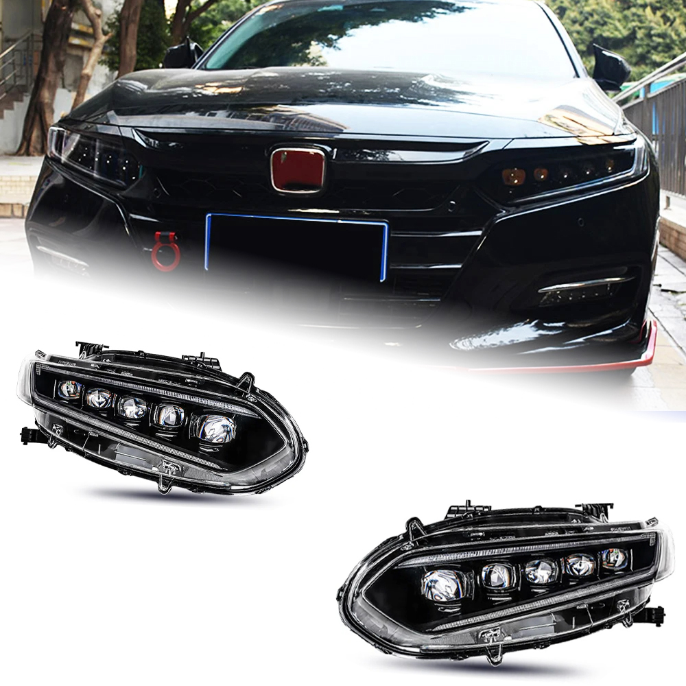 AKD Car Styling Head Lamp for Honda Accord Headlights 2018-2019 New Accord LED Headlight DRL All LED Light Source Auto Accessories