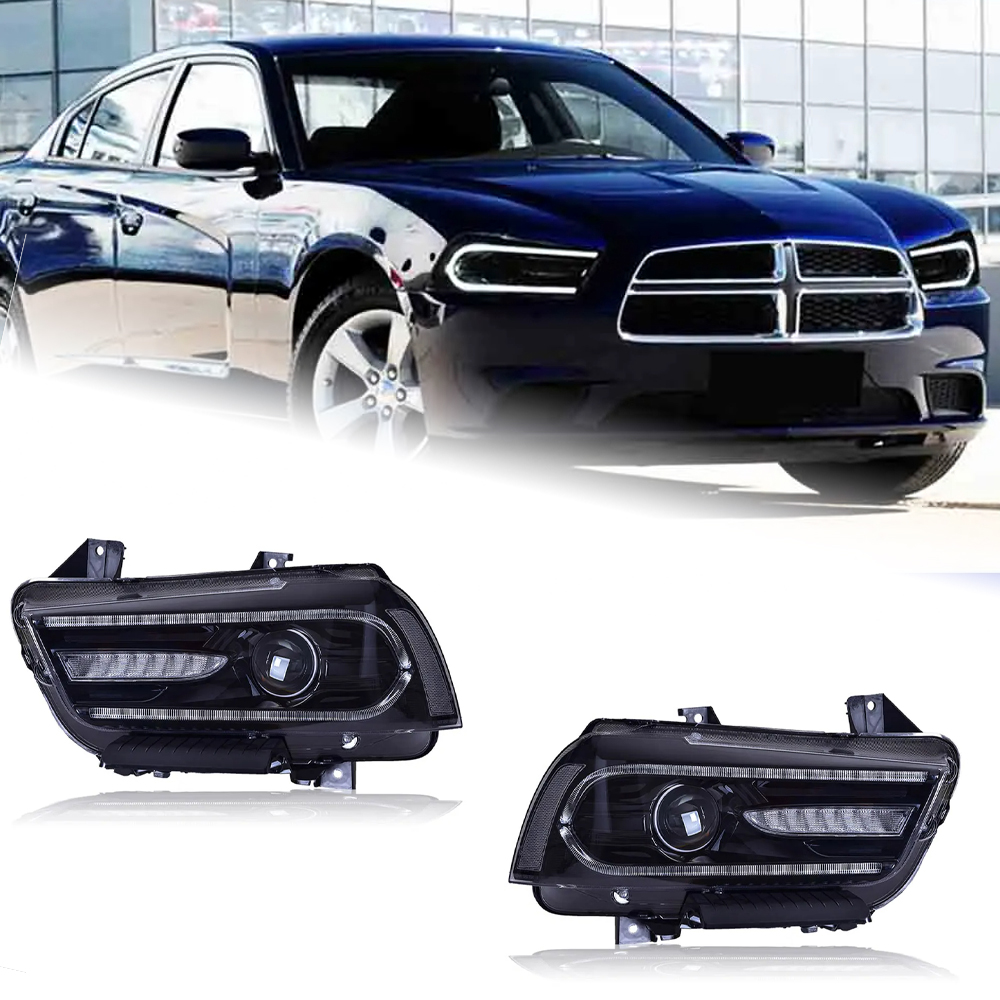 AKD Car Styling for Dodge Charger Headlights 2011-2014 Charger LED Headlight Dynamic Signal Led Drl Bi Xenon Auto Accessories