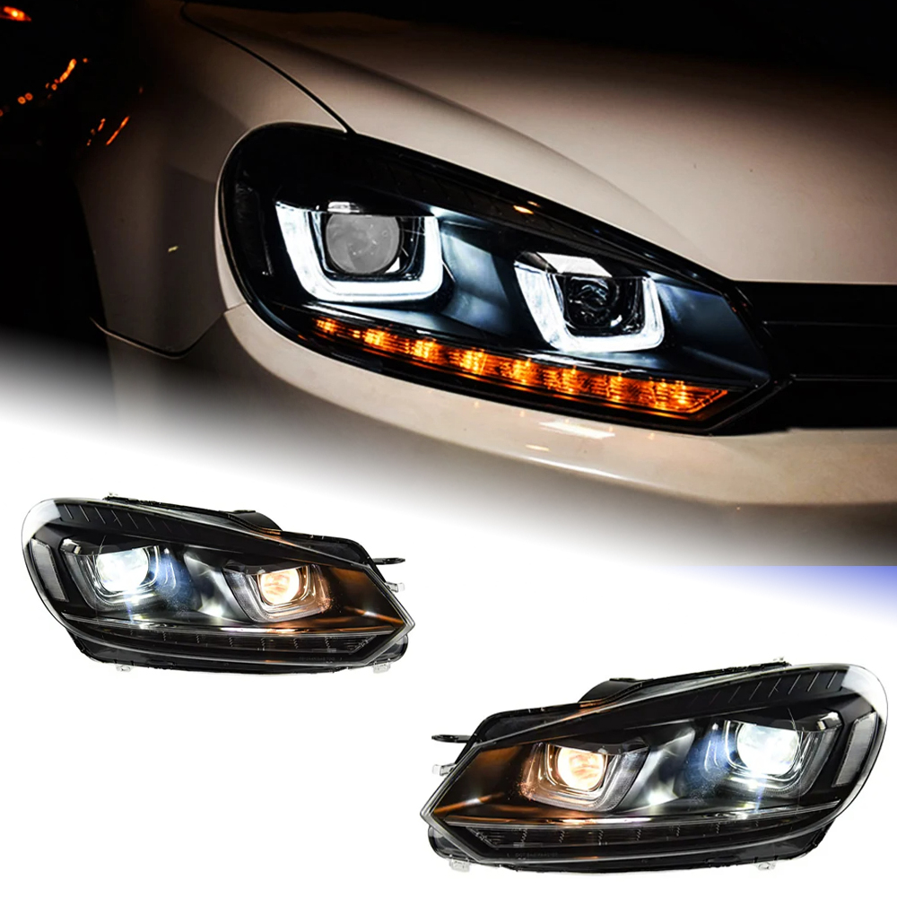 AKD Car Styling for VW Golf 6 Headlight 2009-2012 Dynamic Signal Golf6 LED DRL Hid Head Lamp Angel Eye Bi Xenon Beam Accessories