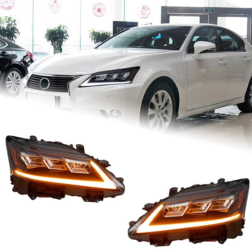 AKD Car Lights For Lexus GS250 GS350 2012-2015 GS Series LED Auto Headlight Assembly Upgrade Matrix Design Signal Lamp Tool Accessories