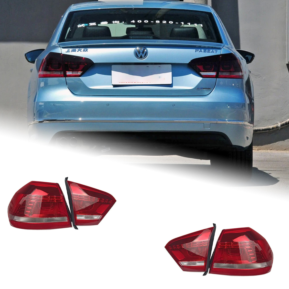 AKD Car Styling for VW Passat B7 Tail Lights 2012-2015 Passat US Version LED Tail Lamp DRL Dynami Signal Brake auto Accessories