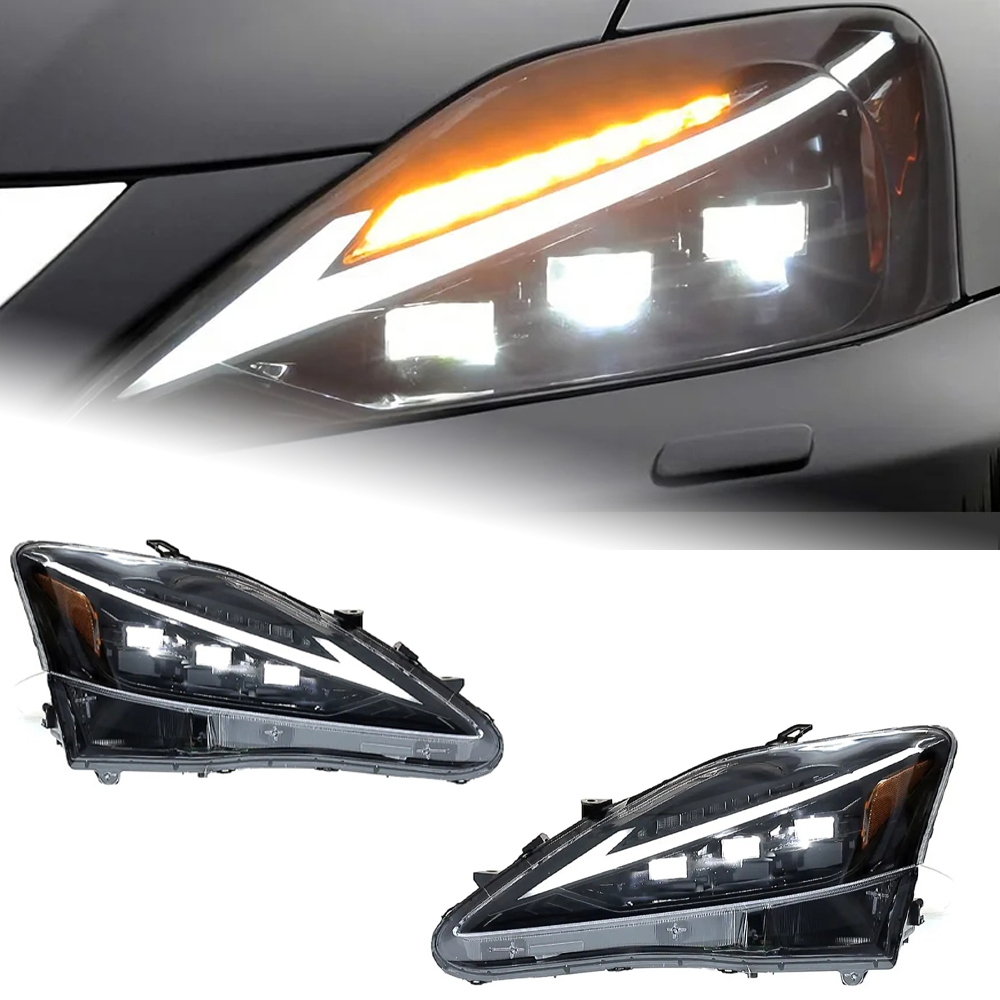 AKD Head Lamp for Lexus IS250 LED Headlight 2006-2012 Headlights is300 is350 DRL Turn Signal High Beam Angel Eye Projector Lens Auto Accessories