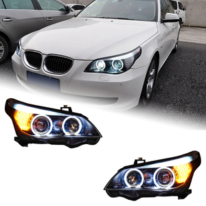 AKD Car Lights For BMW E60 2003-2010 5 Series 520i LED Auto Headlight Assembly Upgrade Angel Eyes Design Bicofal Lens Accessories