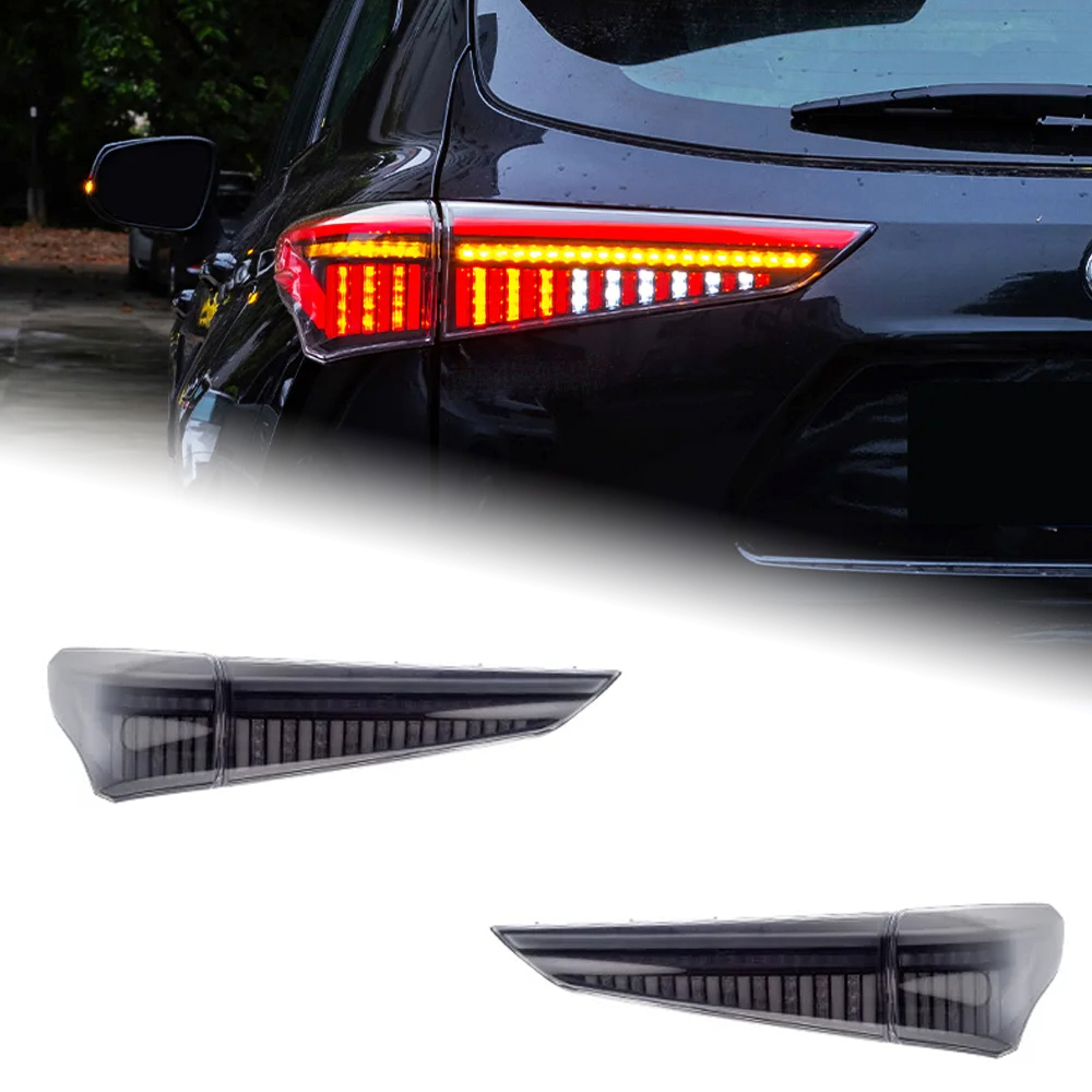 AKD Tail Lamp for Toyota Highlander LED Tail Light 2021-2022 Highlander Rear Fog Brake Turn Signal Automotive Accessories