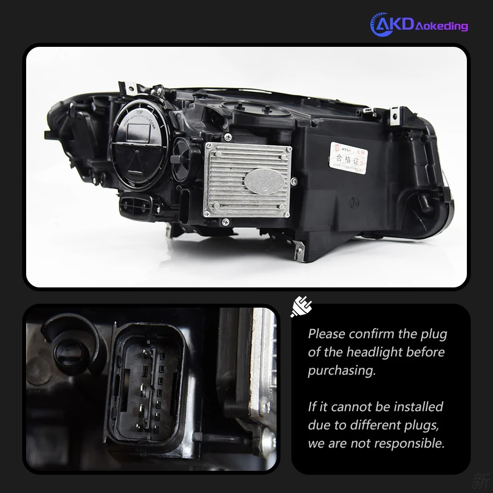 AKD Car Styling Head Lamp for BMW F10 Headlights 2010-2016 520i 525i 530i F18 LED Headlight Projector DRL Automotive Accessories