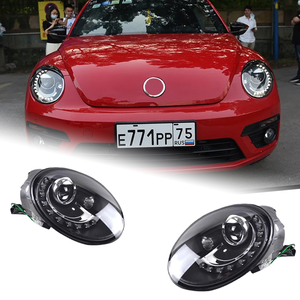 AKD Car Styling for VW Beetle Headlights 1998-2012 Beetle LED Headlight DRL Hid Head Lamp Brand Sonar Bi Xenon Beam Accessories