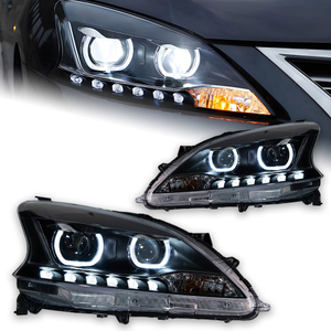 AKD Car Styling Head Lamp for Sylphy Headlights 2012-2014 Sentra LED Headlight DRL Hid Option Head Lamp Angel Eye Beam Accessories