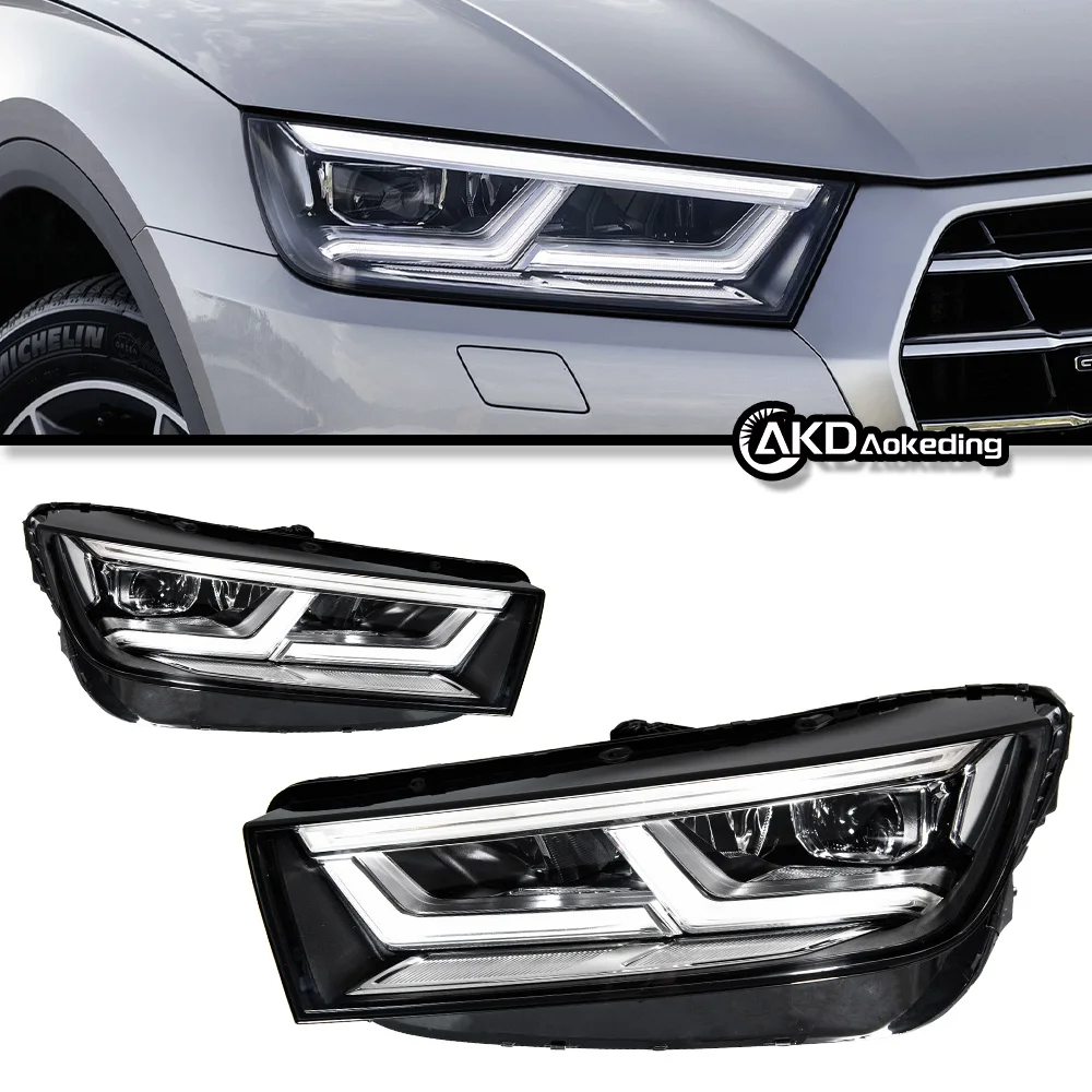 AKD Car Styling Headlights for Audi Q5 LED Headlight 2009-2018 Head Lamp DRL Signal Projector Lens Automotive Accessories