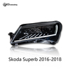 AKD Headlight Assembly Retrofit for 2016-2018 Skoda Models with LED Laser Sequential Turn Signals, Daytime Running Lights, And Bi-xenon Projector Lenses.