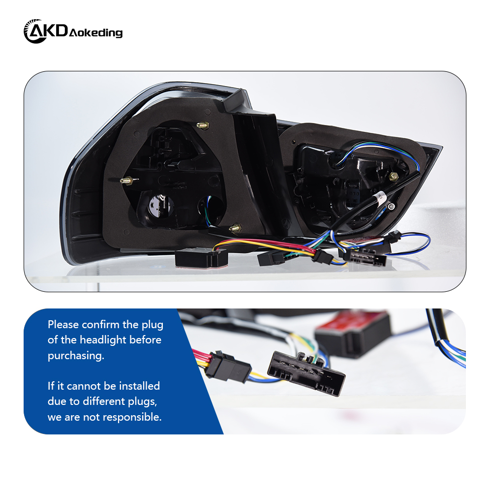 AKD Taillight Assembly Retrofit for 2009-2012 BMW 3 Series E90 with LED Daytime Running Lights, Sequential Turn Signals, And Brake Lights.