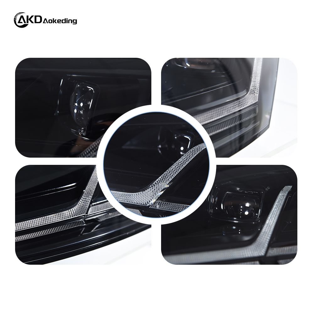 AKD Headlight Assembly Upgrade for 2008-2014 Audi TT Models: LED Laser Lens, Daytime Running Lights, And Sequential Turn Signals.