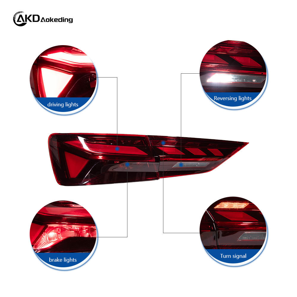 AKD is suitable for upgrading the taillight assembly of 2013-2016 Audi A3 models from low-end to high-end versions with LED daytime running lights and sequential turn signals.