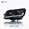 AKD Headlight Assembly Upgrade for 2019-2021 Volkswagen Caravelle Multivan T6.1 Models, Featuring LED Daytime Running Lights, Turn Signals, And LED Lenses.