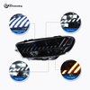 AKD headlight assembly for Volkswagen Scirocco 2009-2017 models, retrofitting with LED daytime running lights and sequential turn signals.