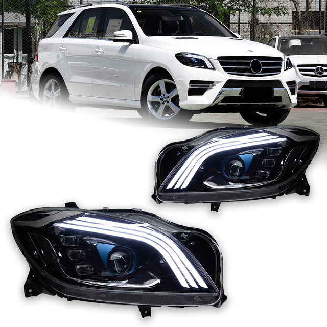 AKD Auto Styling For Benz Koplampen ML 2012-2015 LED Koplampen Dynamische Signaal Animatie DRL Gemodificeerde Modellen