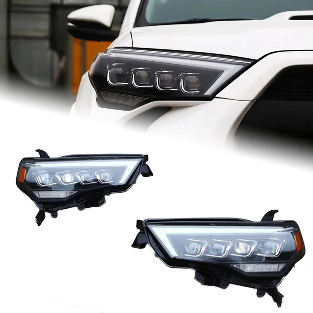 AKD Head Lamp for Toyota 4 Runner LED Headlight 2014-2020 Headlights 4Runner DRL Turn Signal High Beam Angel Eye Projector Lens