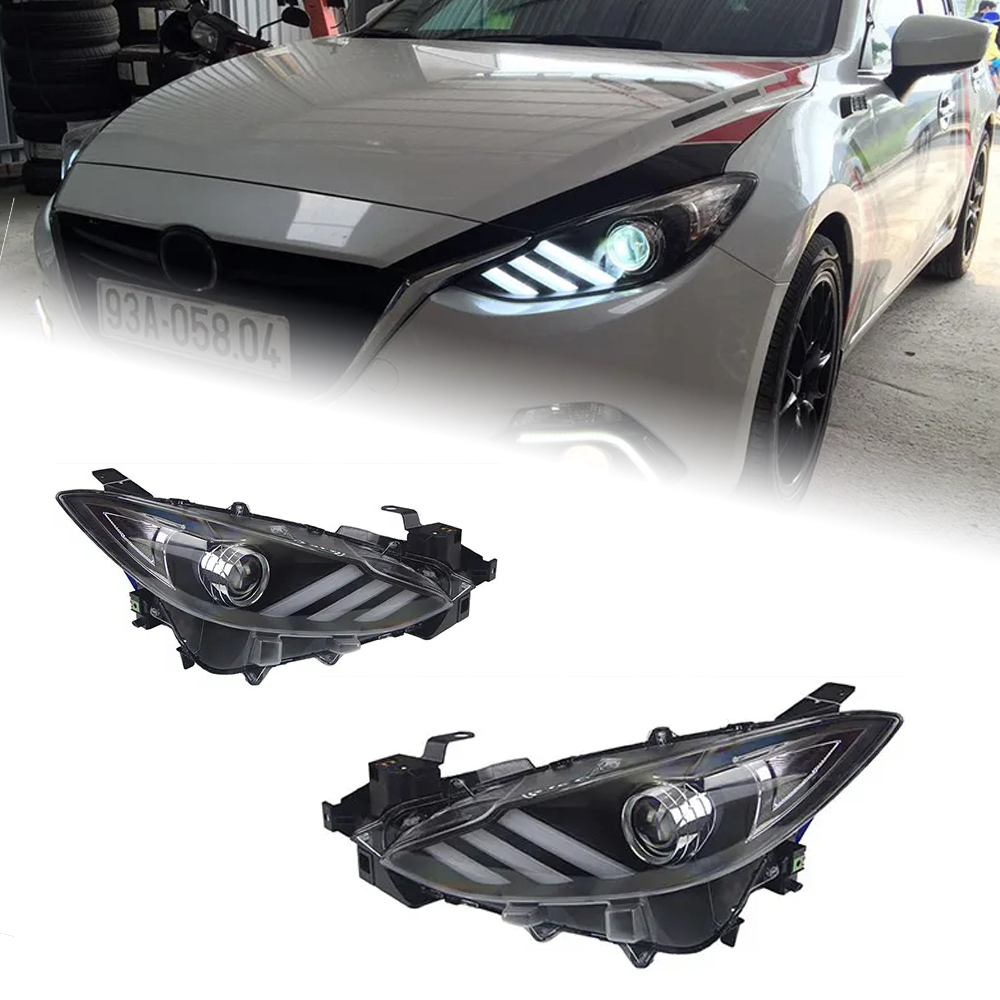 AKD Car Styling for Mazda 3 Headlights 2013-2016 Axela LED Headlight Mustang-Design LED DRL Hid Head Lamp Bi Xenon Accessories