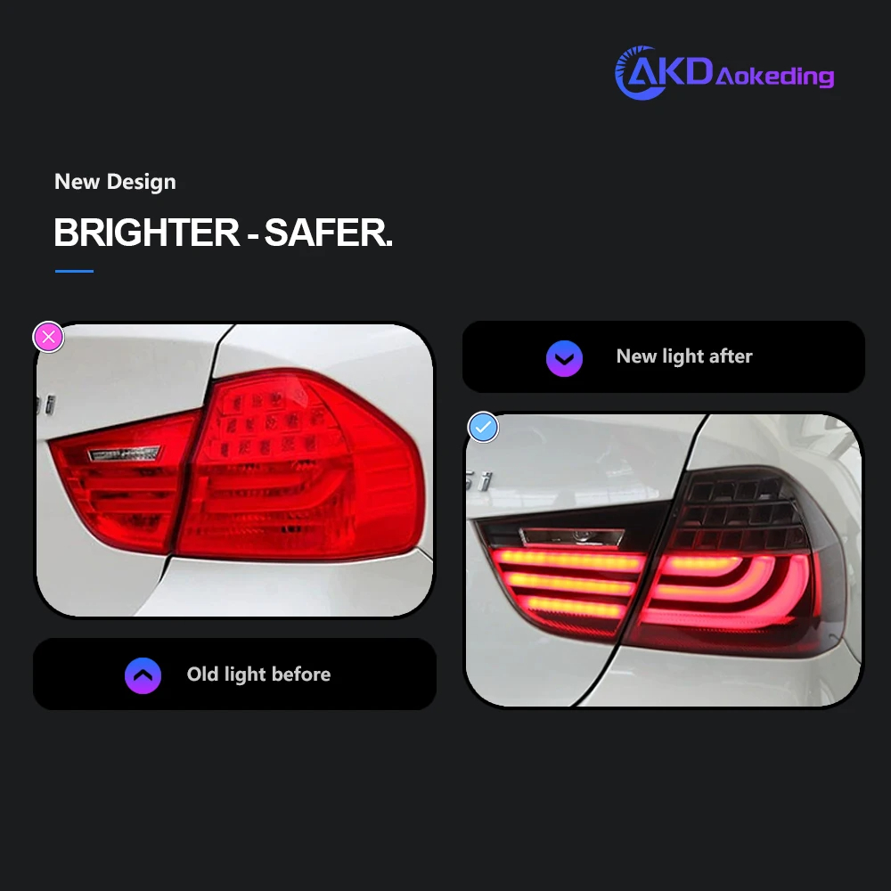 AKD Car Styling for BMW E90 Tail Light 2005-2012 320i 323i325i 330i LED Tail Lamp DRL Signal Brake Reverse auto Accessories