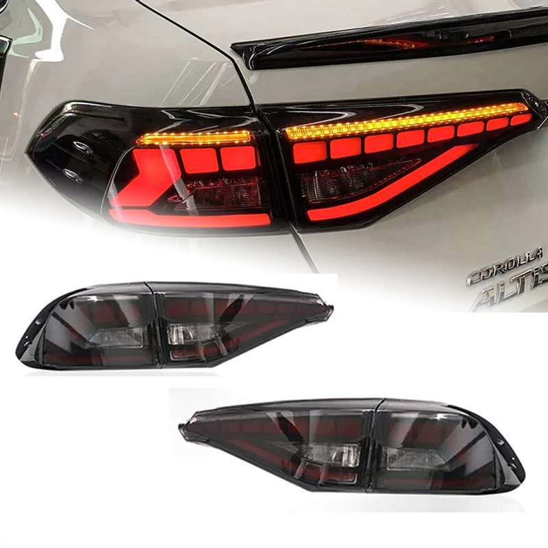 AKD Car Lights For Corolla 2019-2022 Allion LED Auto Taillight Assembly Upgrade GTS Design Signal Lamp Light Bar Accessories