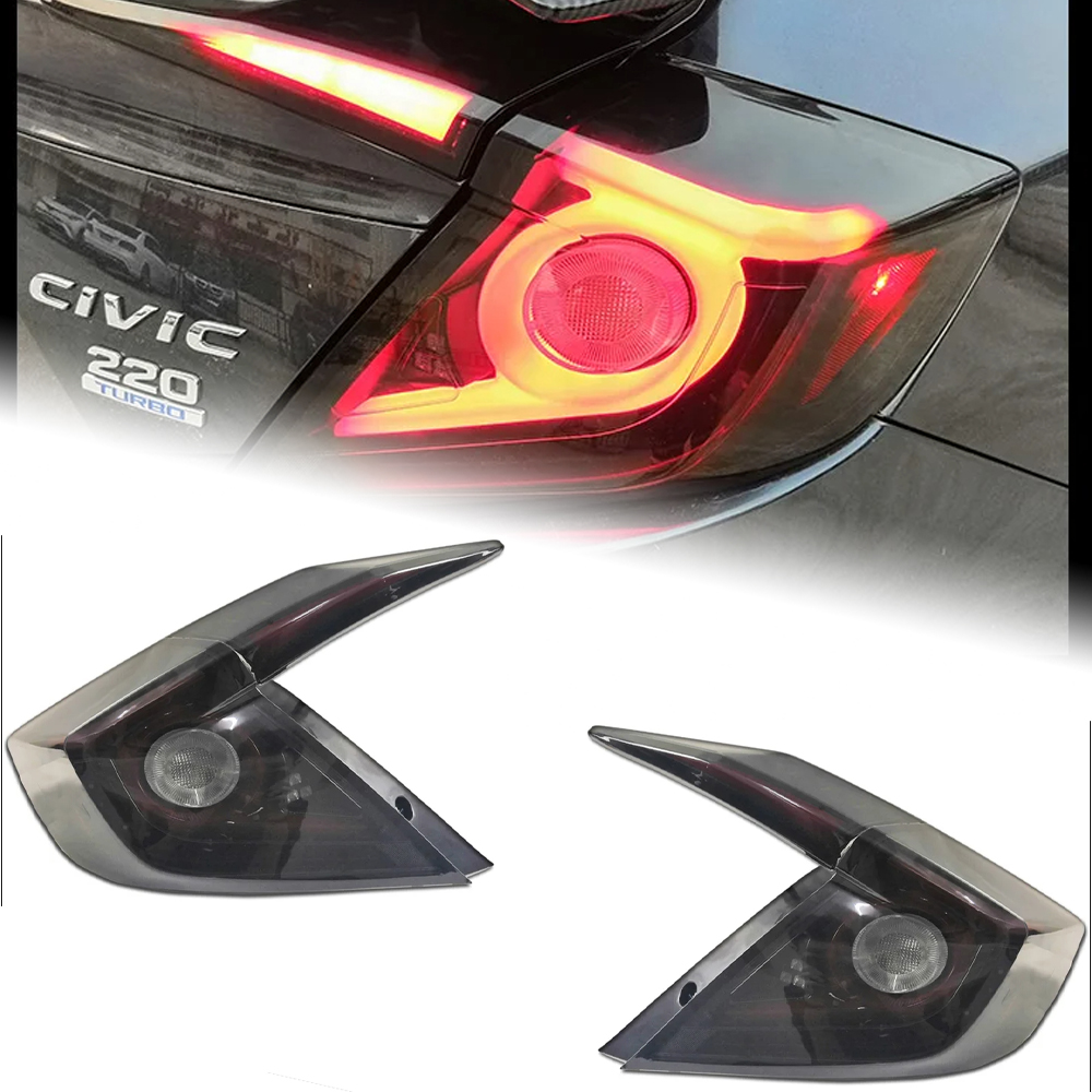 AKD Car Styling for Honda Civic X Tail Lights 2016-2021 New Civic Type R LED Tail Light Hatchback 5 door Rear Lamp DRL Dynamic Signal