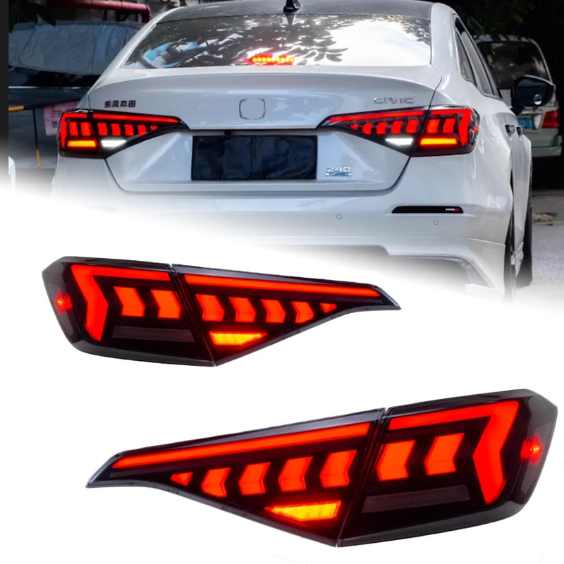 AKD Auto Parts For Honda CIVIC 11th Tail light 2022 2023 Matrix Styling LED Running Lights Sequential Signal Car Accesorios Modified