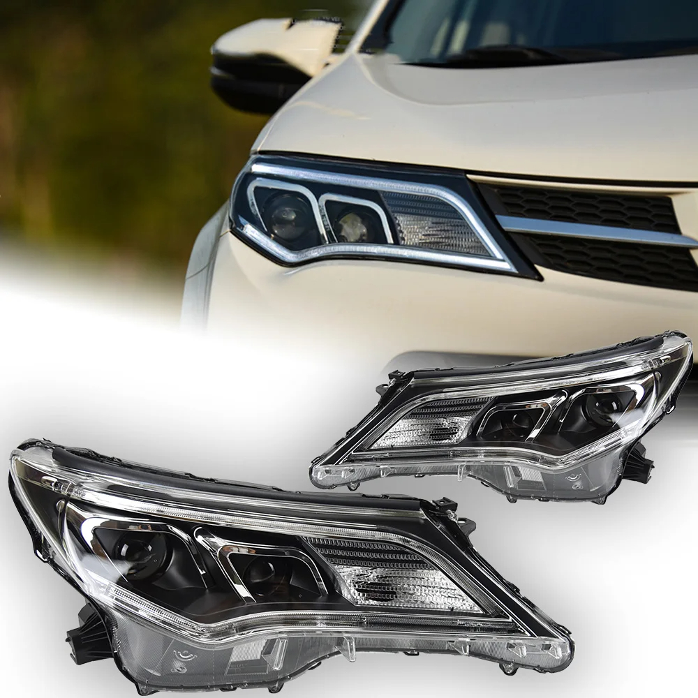 AKD Car Styling Head Lamp for Toyota RAV4 Headlights 2013-2016 RAV 4 LED Headlight DRL Hid Bi Xenon Automotive Accessories