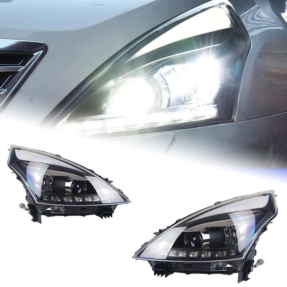 AKD Car Styling for Nissan Teana Headlights 2008-2012 Altima LED Headlight DRL Hid Option Head Lamp Angel Eye Beam Accessories