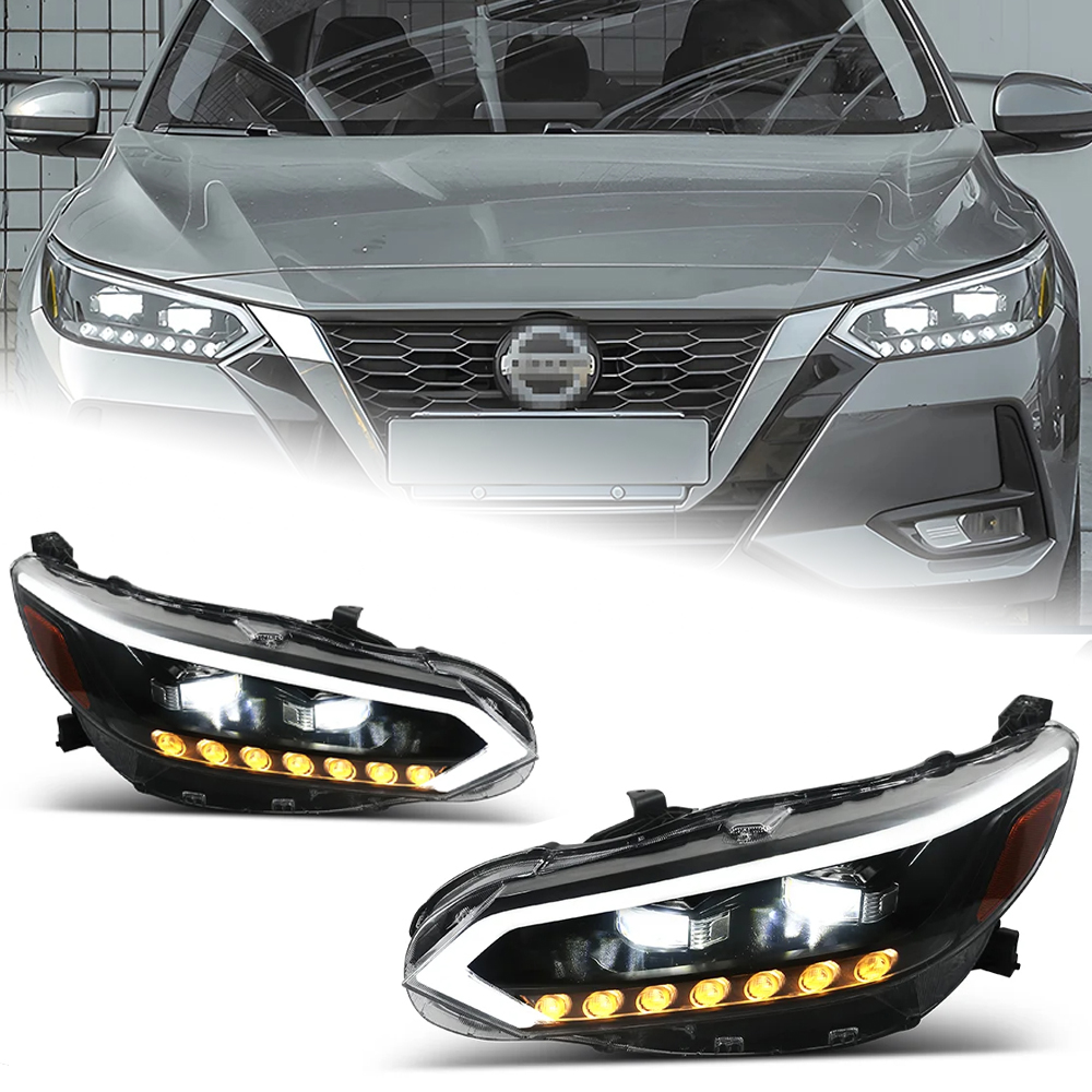 AKD Car Lights For Sylphy 2020-2022 Sentra LED Auto Headlights Assembly Upgrade Projector Lens Dynamic Lamp Tools Accessories Kit