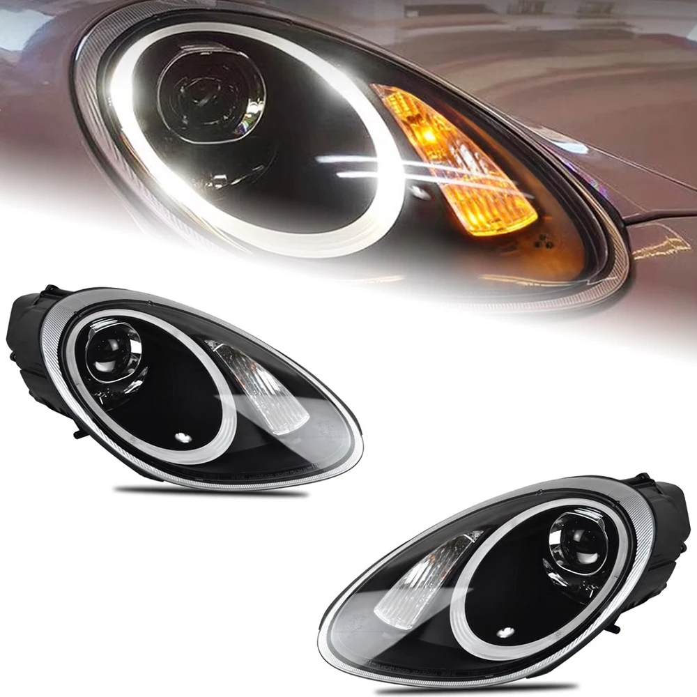 AKD Car Styling for Porsche Cayman 987 Headlights 2005-2008 Boxter LED Headlight DRL High Low Beam Xenon Head Lamp Accessories