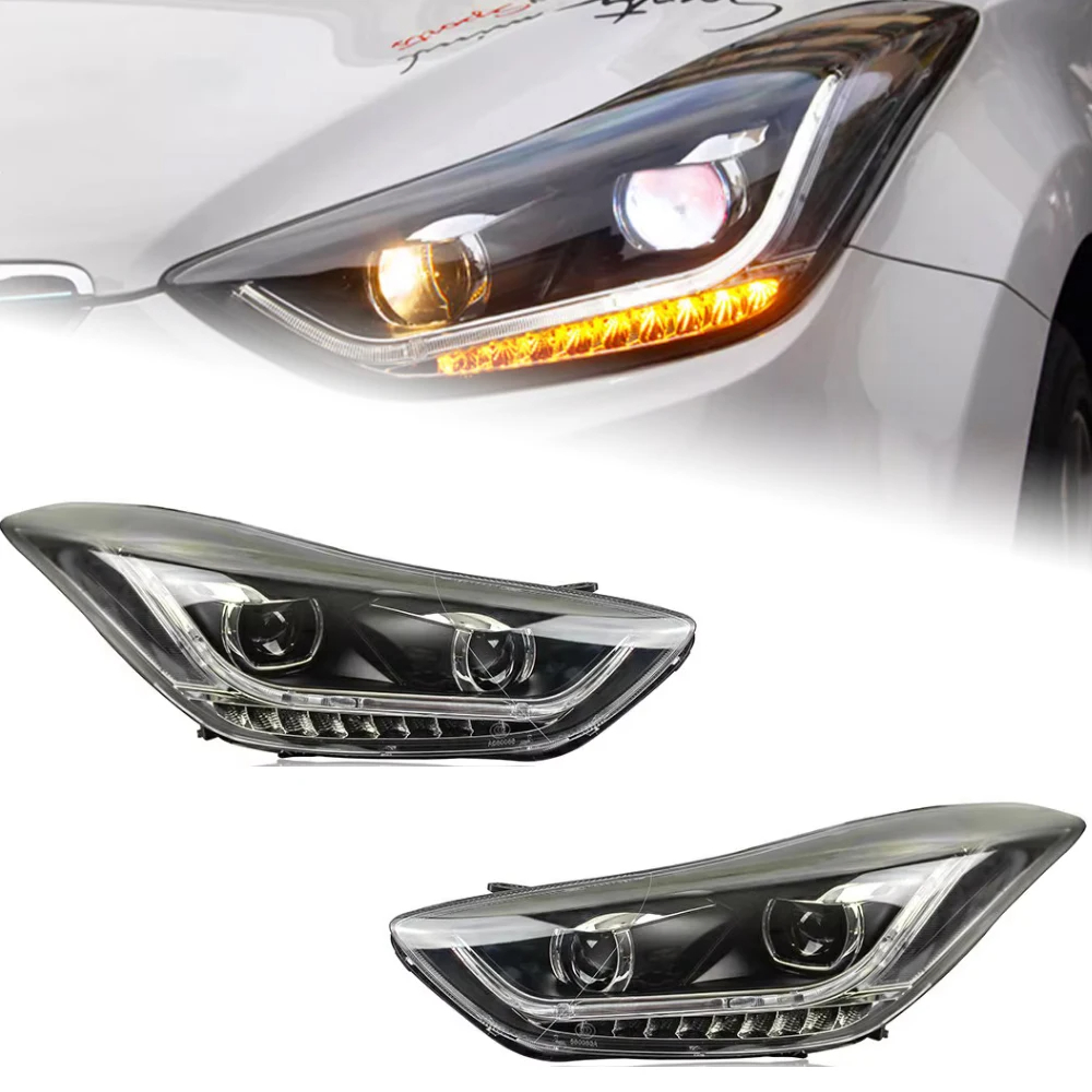 AKD Car Styling Head Lamp for Hyundai Elantra Headlights 2011-2016 Elantra MD LED Headlight DRL Hid Bi Xenon Auto Accessories