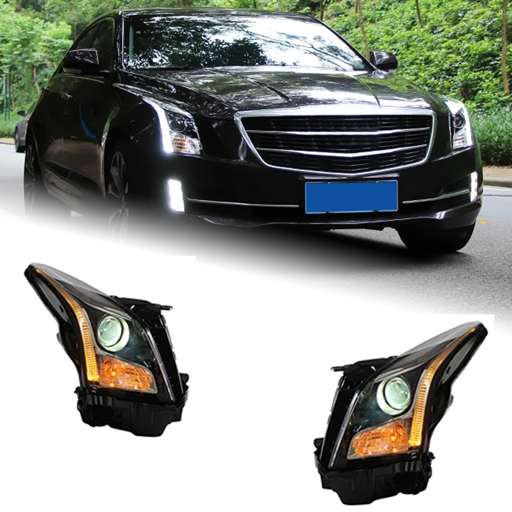 AKD Car Lights For Cadillac ATS 2014-2018 ATS-L LED Auto Headlights Assembly Upgrade High Configure Bicofal Lens Lamp Accessories