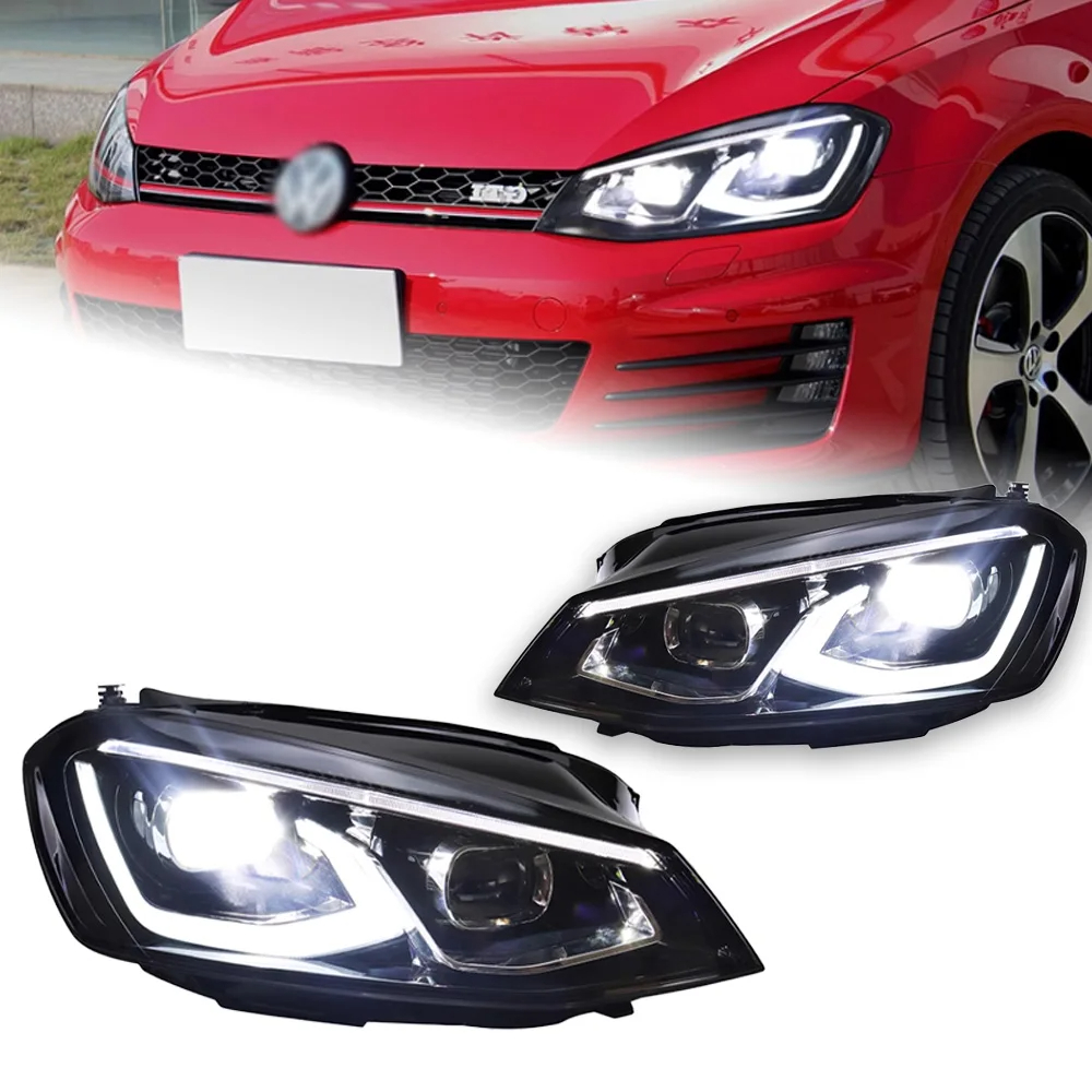 AKD Car Styling for VW Golf 7 Headlights 2013-2017 Golf7 All LED Headlights DRL Head Lamp Projector Lens Low High Beam Accessories