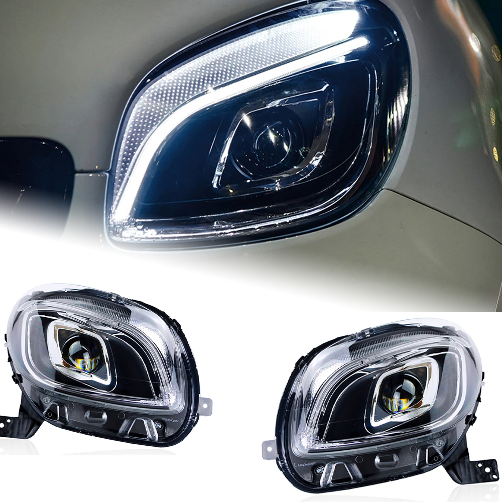 AKD Car Styling Head Lamp for Smart Headlights 2015-2020 Smart W453 LED Headlight LED DRL Hid Bi Xenon Auto Accessories