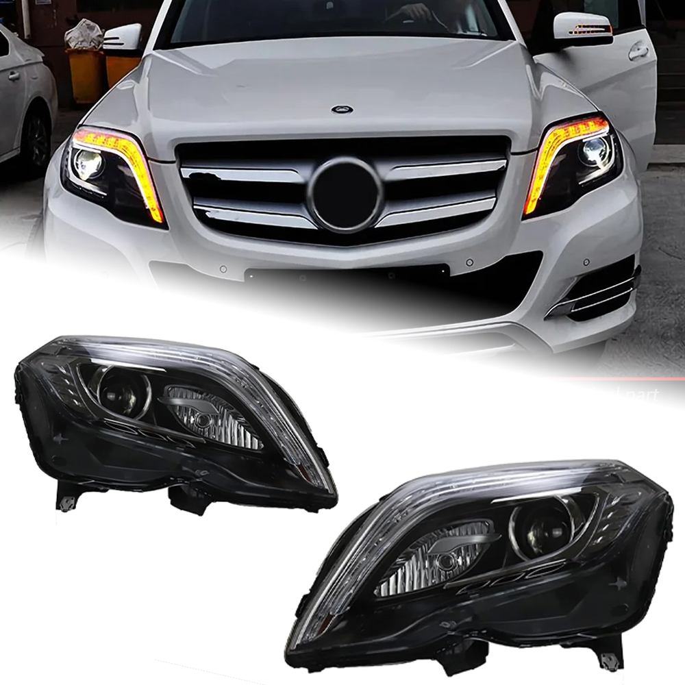 AKD Car Lights for Benz GLK 2013-2015 X204 LED Auto Headlight Assembly GLK200 GLK260 Upgrade High Configure Signal Lamp Accessories