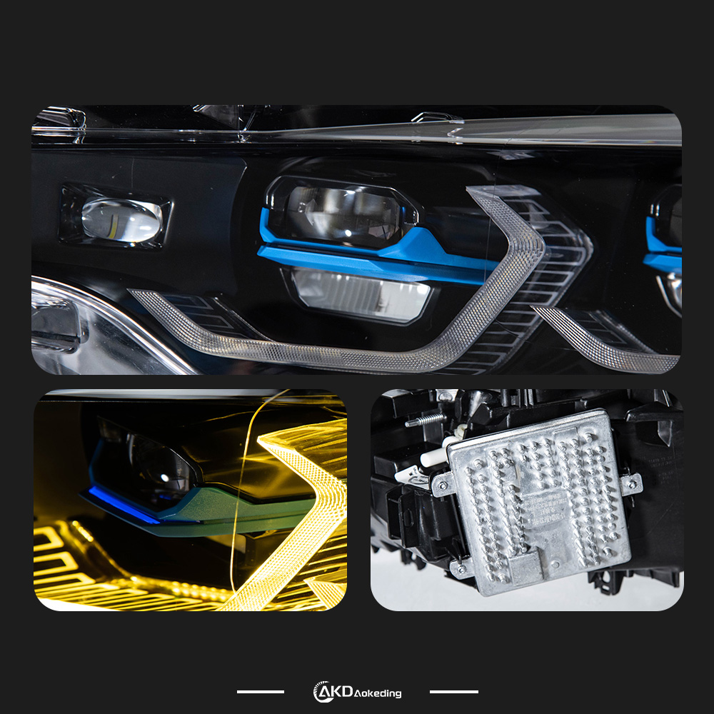 AKD Suitable for BMW F32 modified dual-color golden eye laser lens spoon headlight assembly