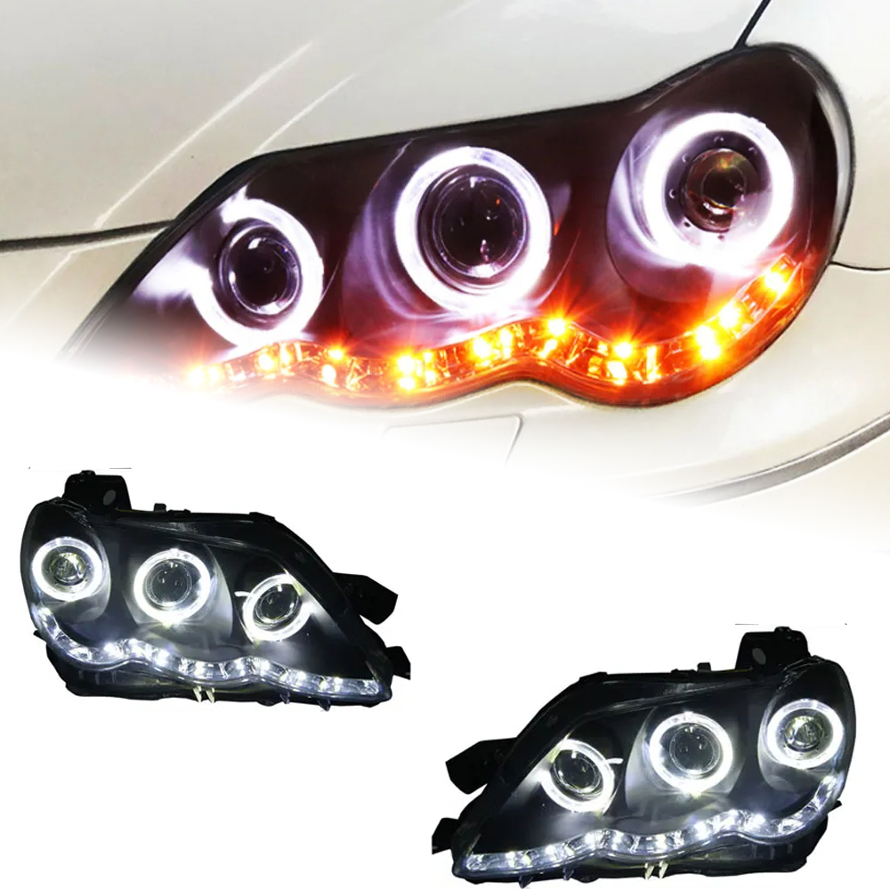 AKD Head Lamp for Toyota Mark X LED Headlight 2004-2009 Headlights Reiz DRL Turn Signal High Beam Angel Eye Projector Lens